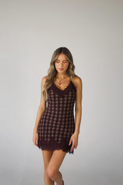 Monika Plaid Slip Dress