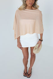 White Linen Blend Mini Skort