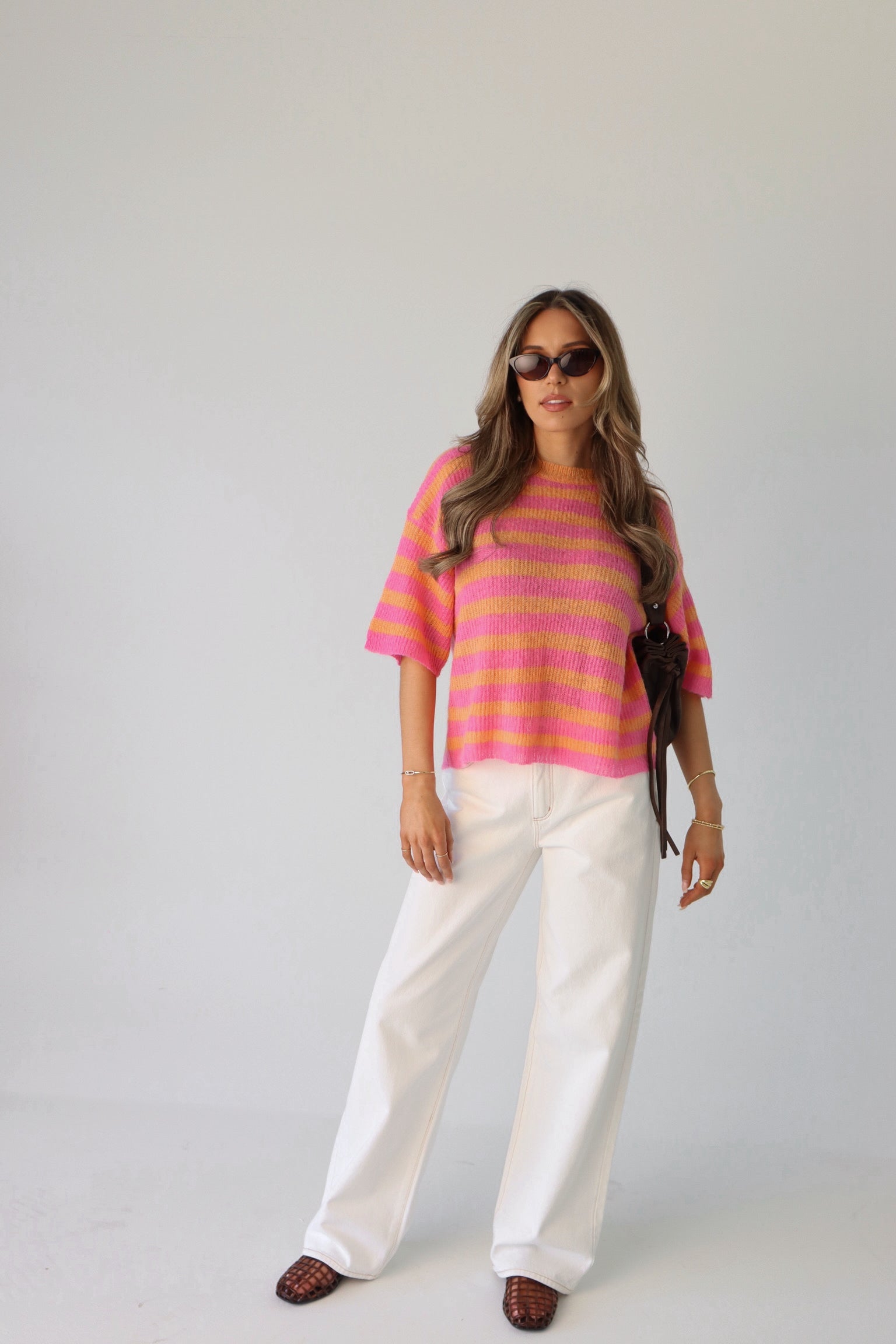 Tessa Striped Knit Short Sleeve