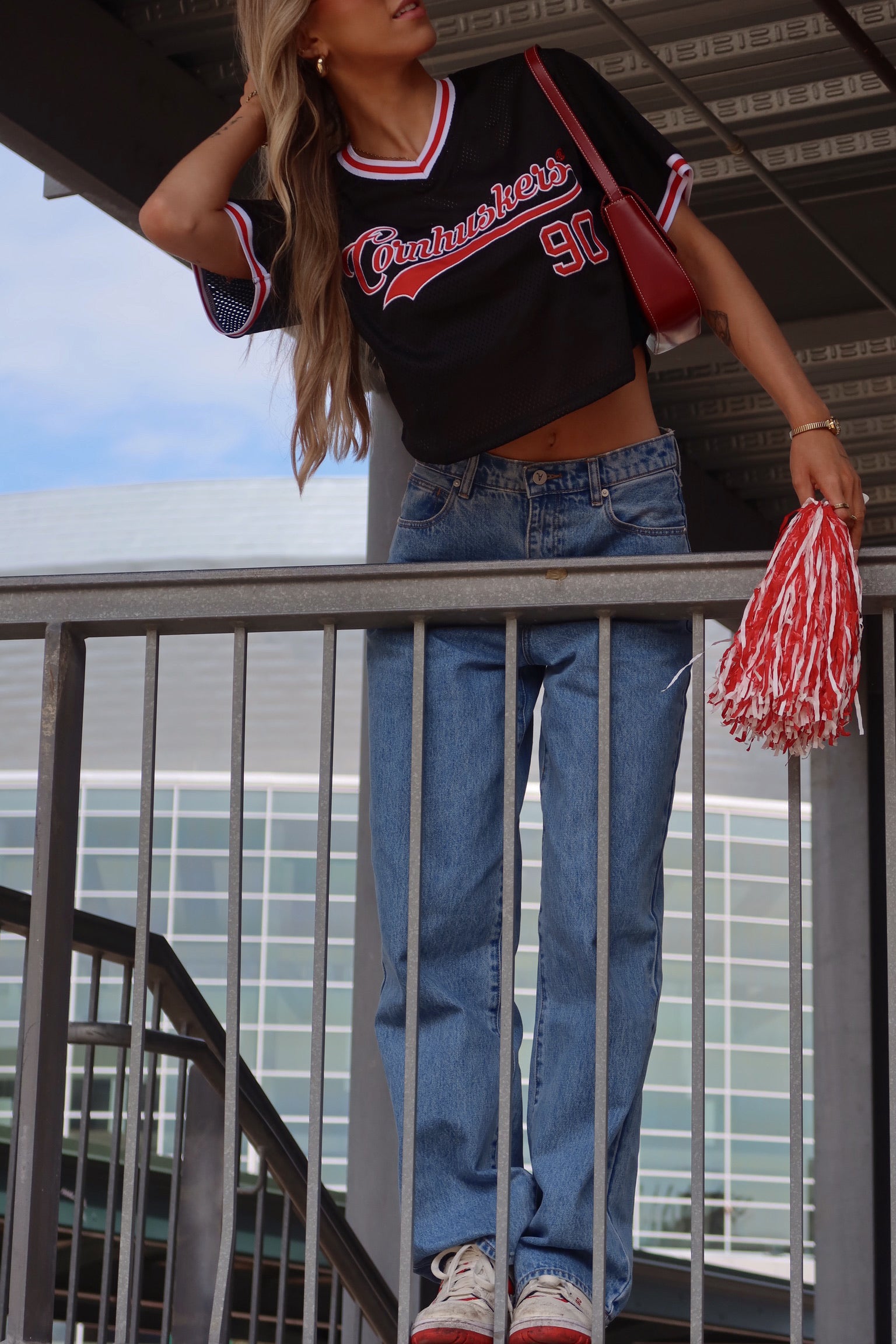 Cornhuskers Pullover Jersey In Black