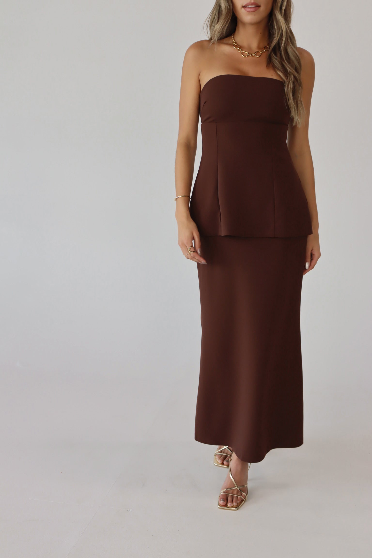 Campbell Peplum Maxi Dress