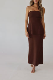Campbell Peplum Maxi Dress