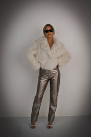 Snowfall Ivory Faux Fur Coat