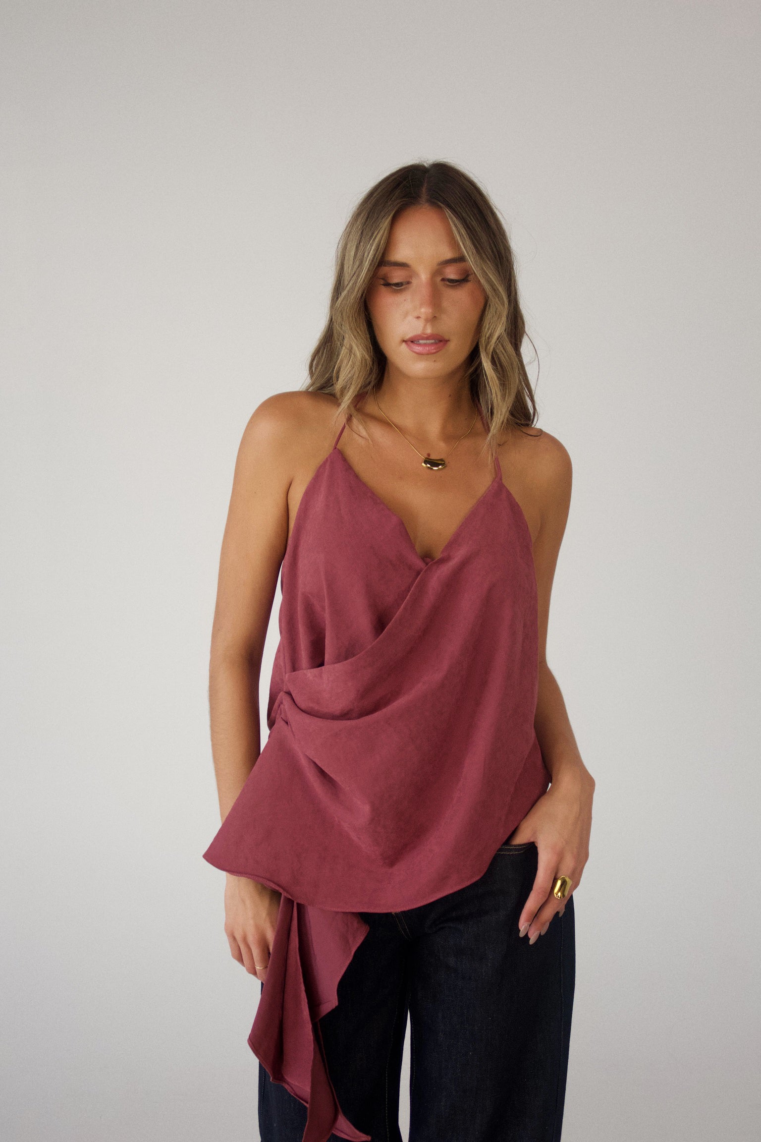 Lilah Suede Halter Top