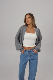 Oversized Shrug Cardigan in Grey