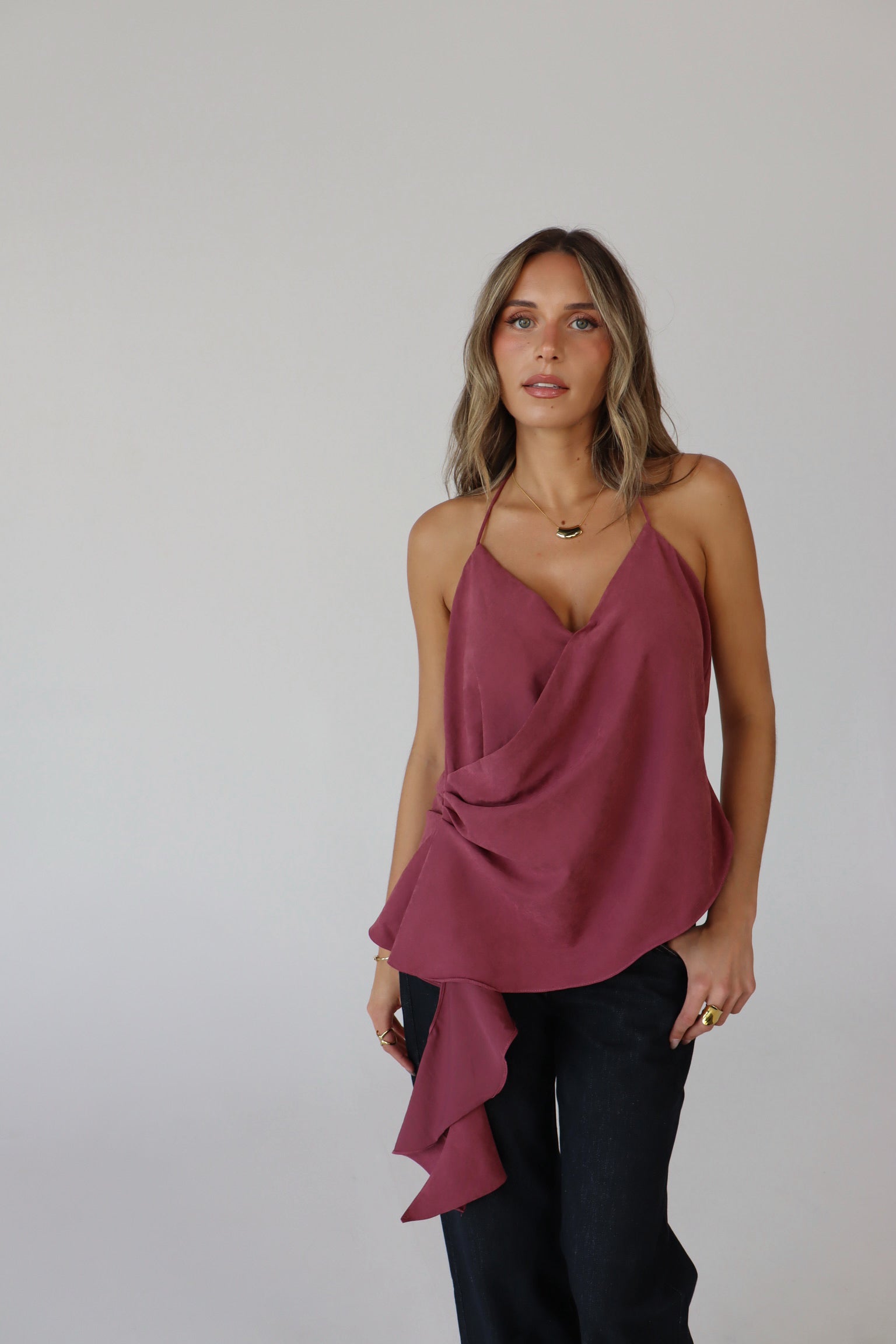 Lilah Suede Halter Top