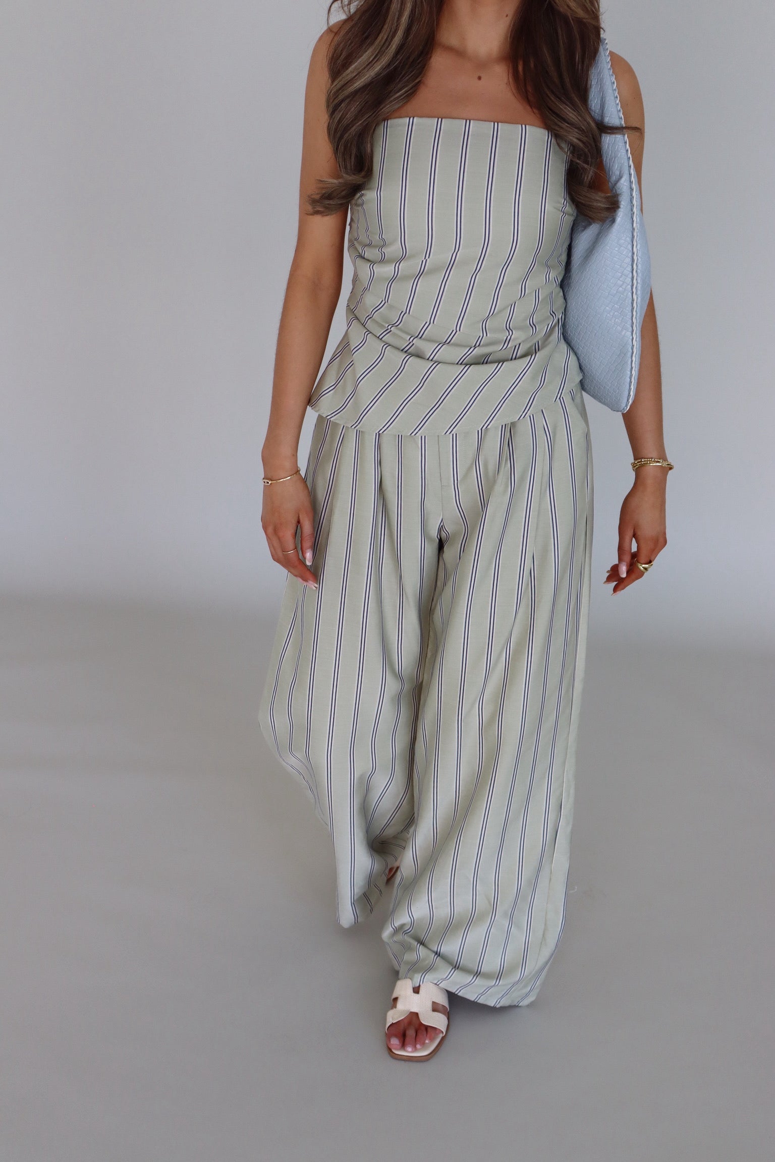 Delilah Pin Stripe Pant Set