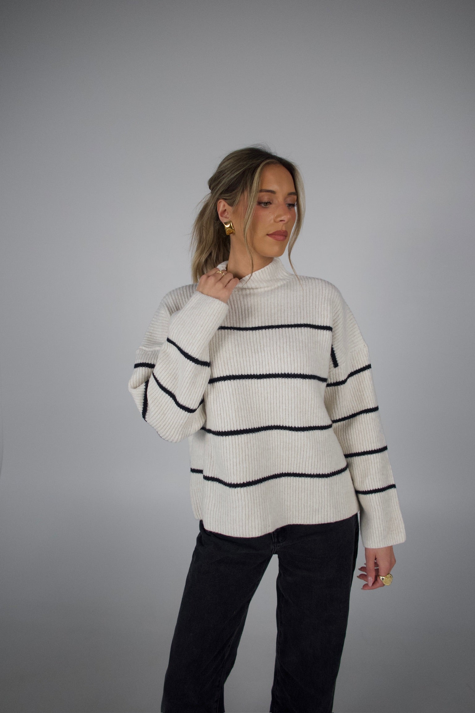 Soft Oat Mockneck Sweater