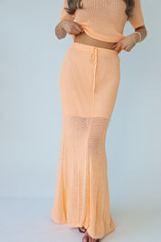 Luxe Crochet Short Sleeve in Melon