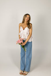 Janessa Floral Tiered Tank
