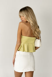 Ember Silk Strapless Top