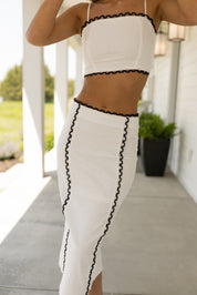 Selene Linen Midi Skirt Set