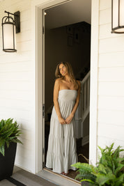 Luna Strapless Tiered Maxi Dress