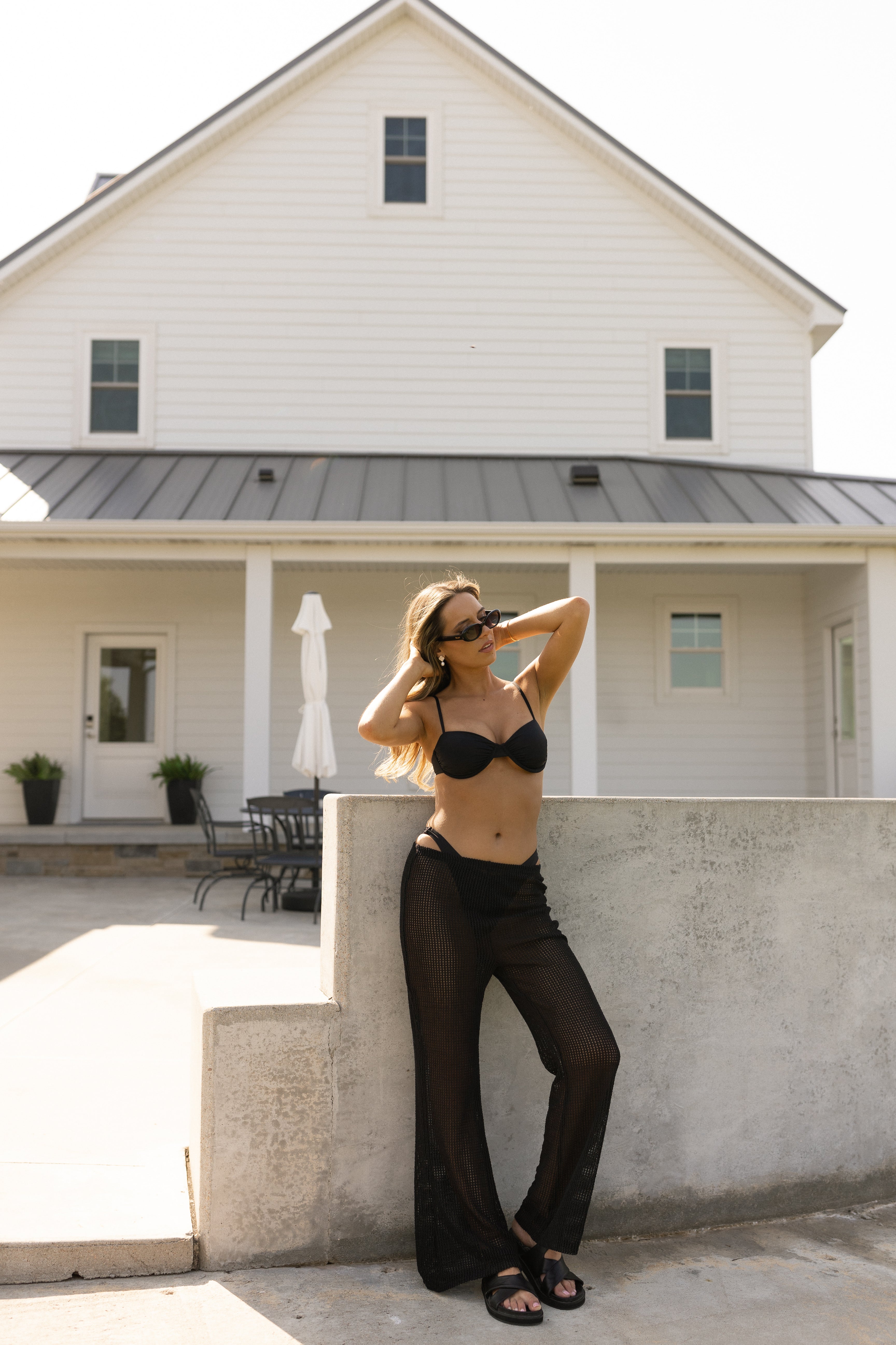 Nico Crochet Pant in Black