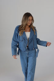 Zayla Zip-Up Denim Jacket