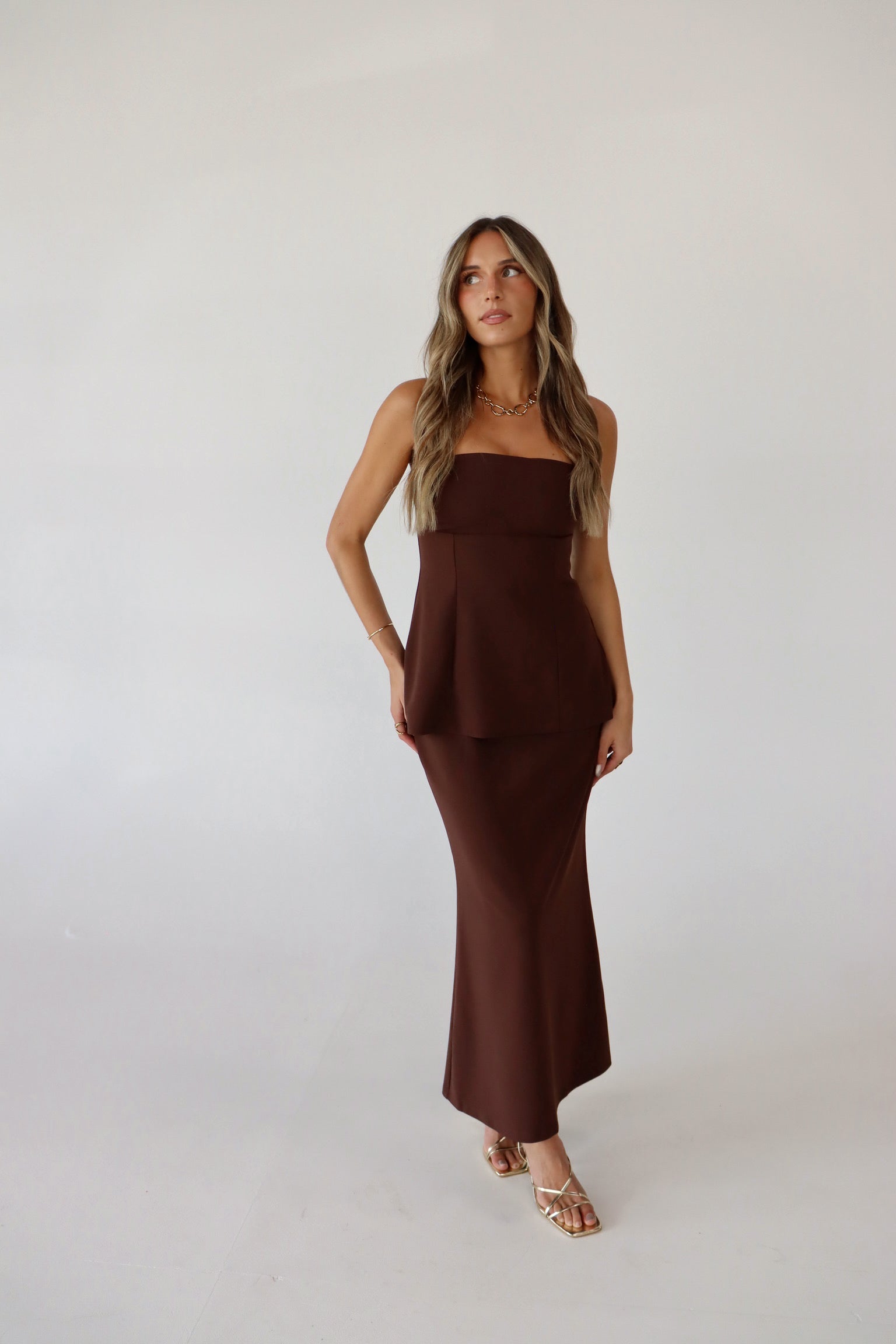 Campbell Peplum Maxi Dress