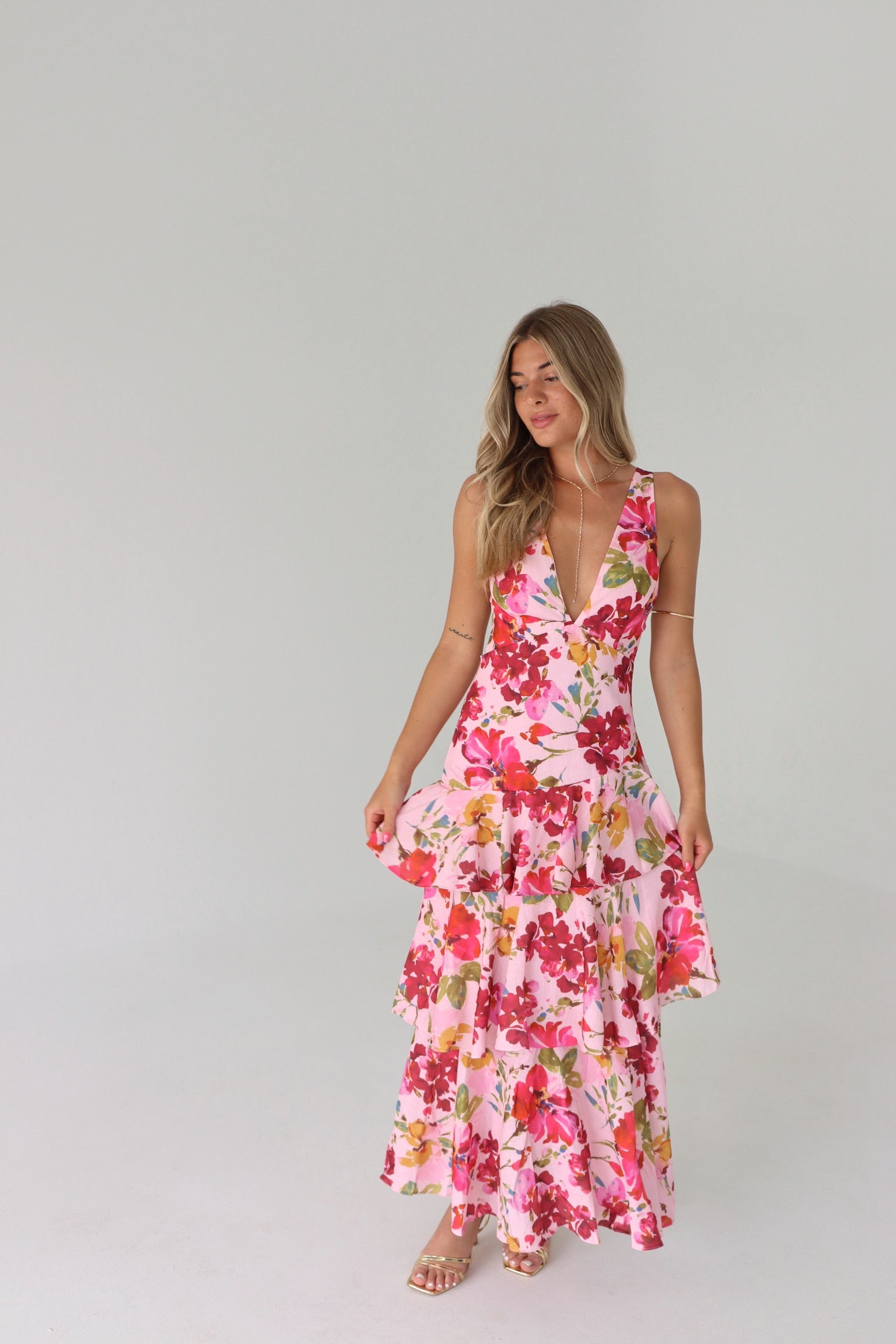 Ainsley Tiered Floral Maxi Dress