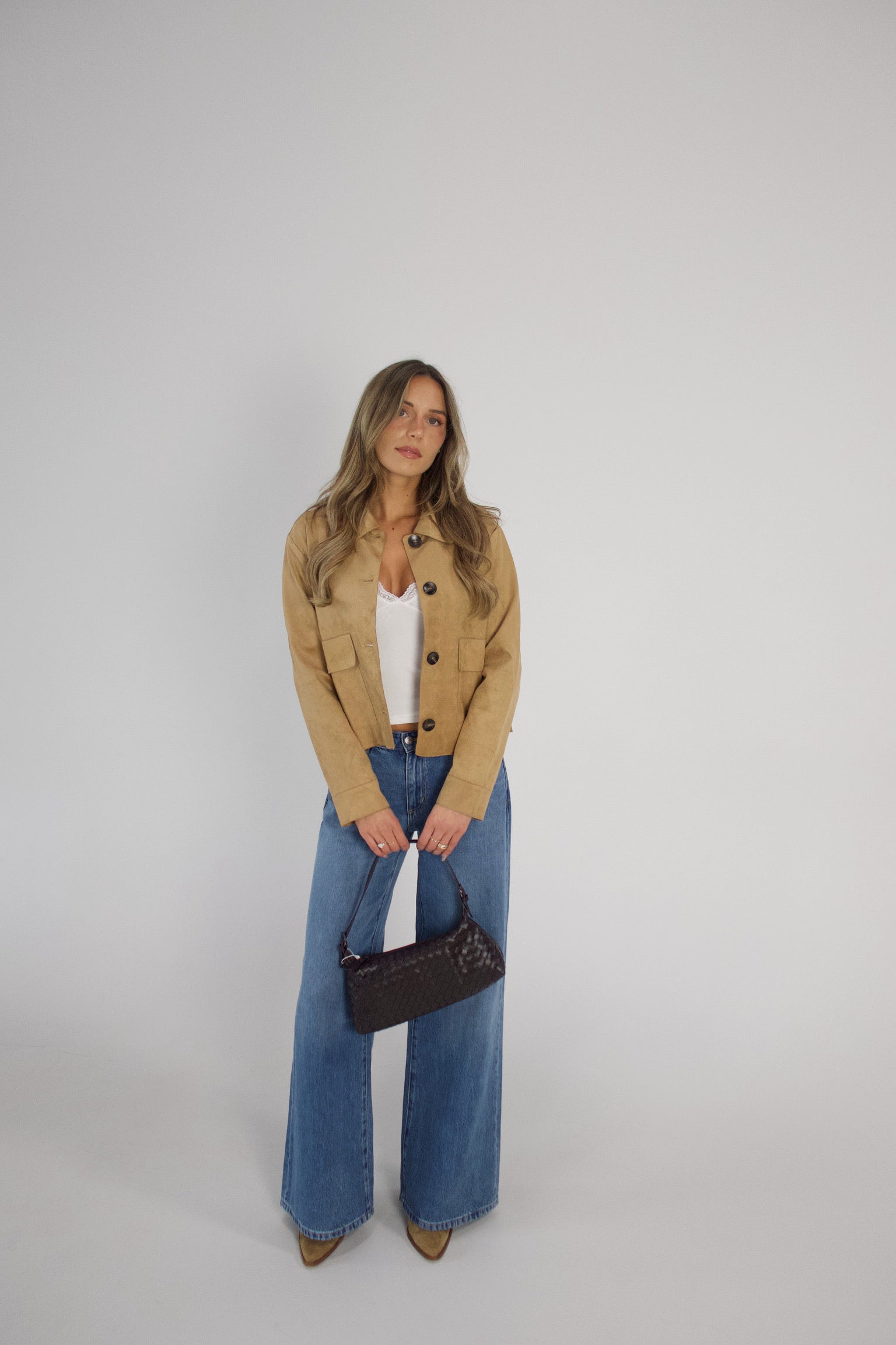 Bobi Suede Cropped Jacket