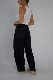 Prestyn Pleated Barrel Jean