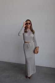 Luxe Crochet Midi Skirt