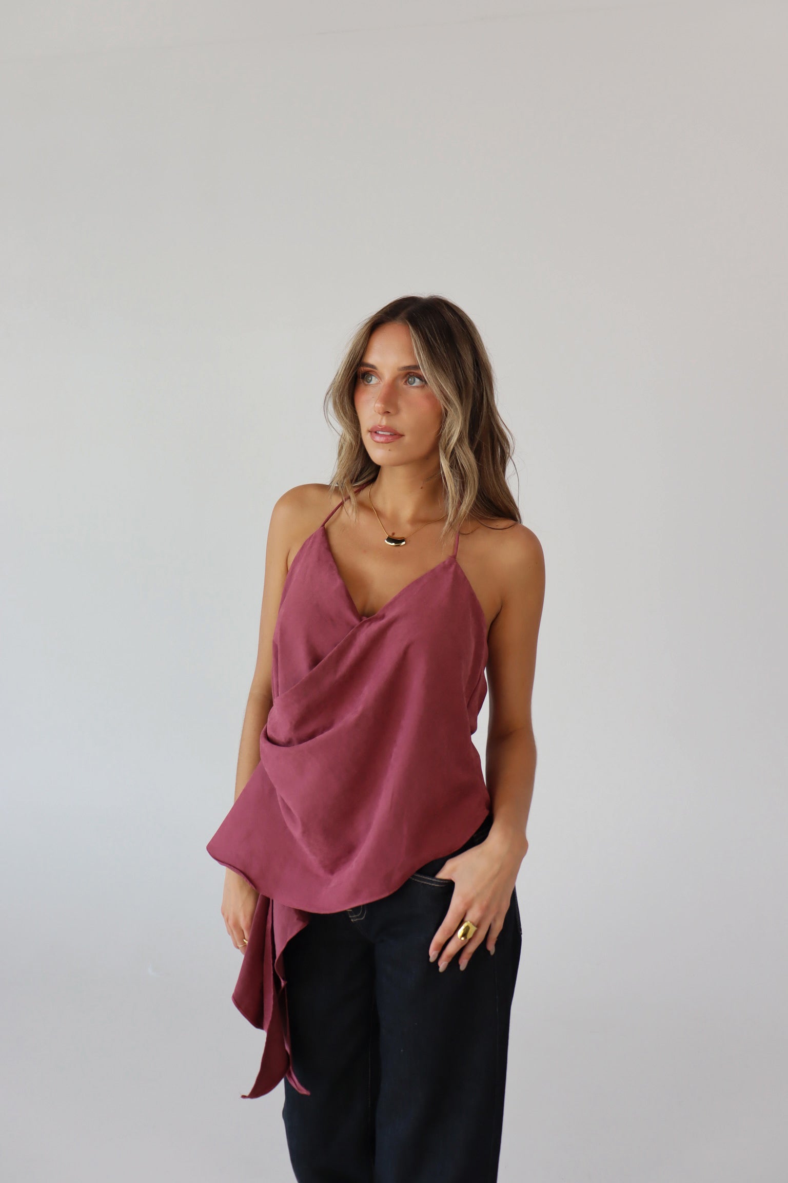 Lilah Suede Halter Top