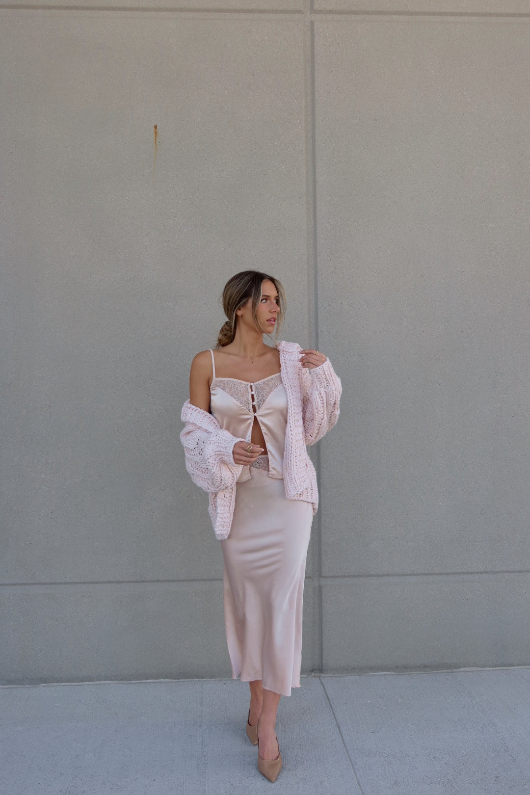 Luxe Allure Satin & Lace Maxi Set