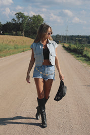 Vintage Vibes Denim Top