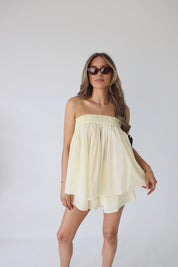 Lydia Light Yellow Short Set