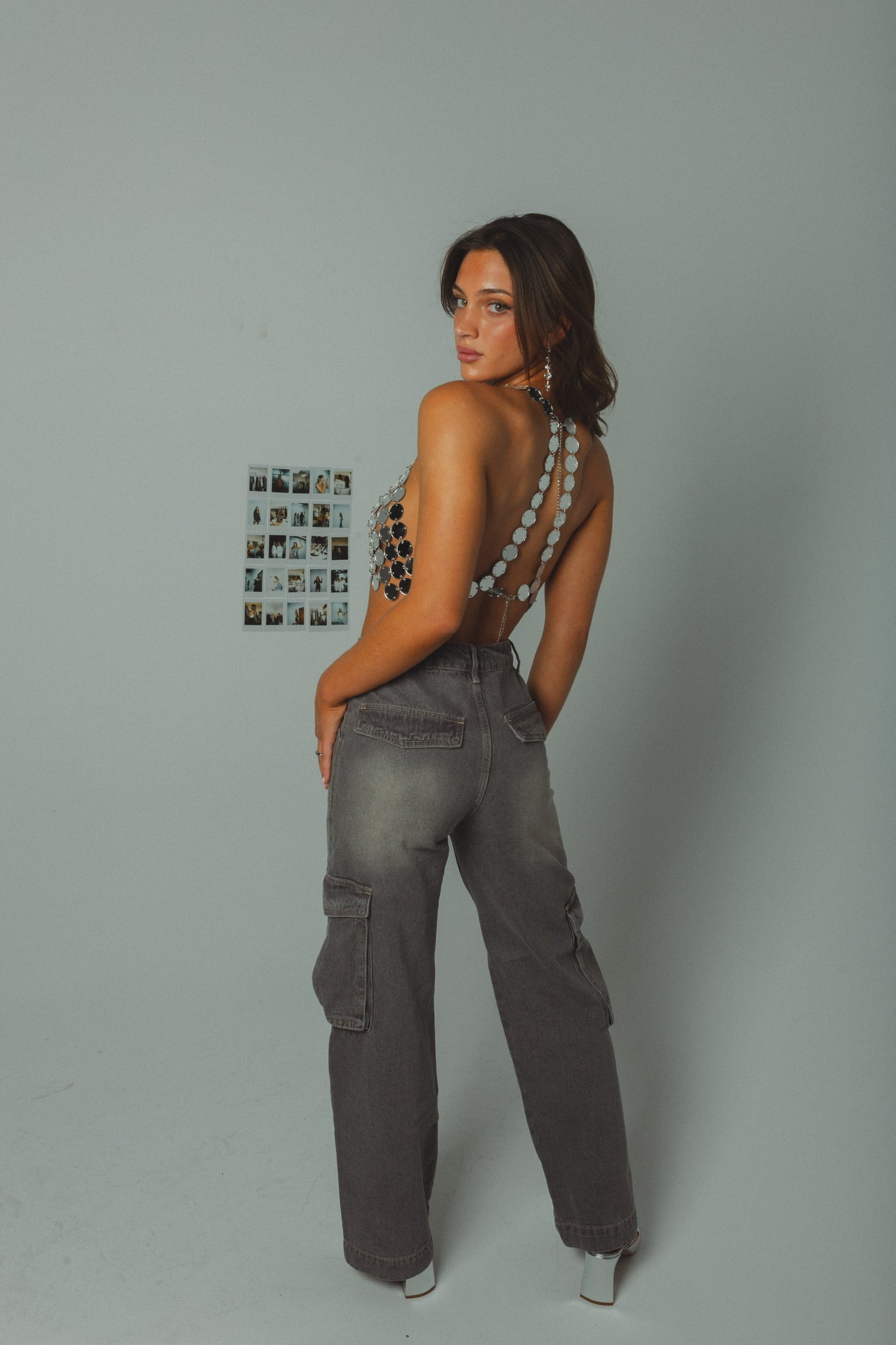 Black Vintage Wash Cargo Jean