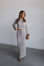 Luxe Crochet Midi Skirt