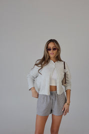 Briar Lightweight Cardigan in Heather Grey