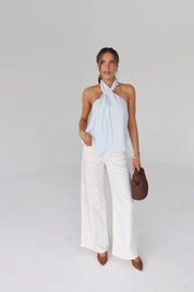 Veia Ice Blue Halter Top