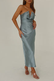 RESTOCKED :Adelisa Satin Maxi Dress