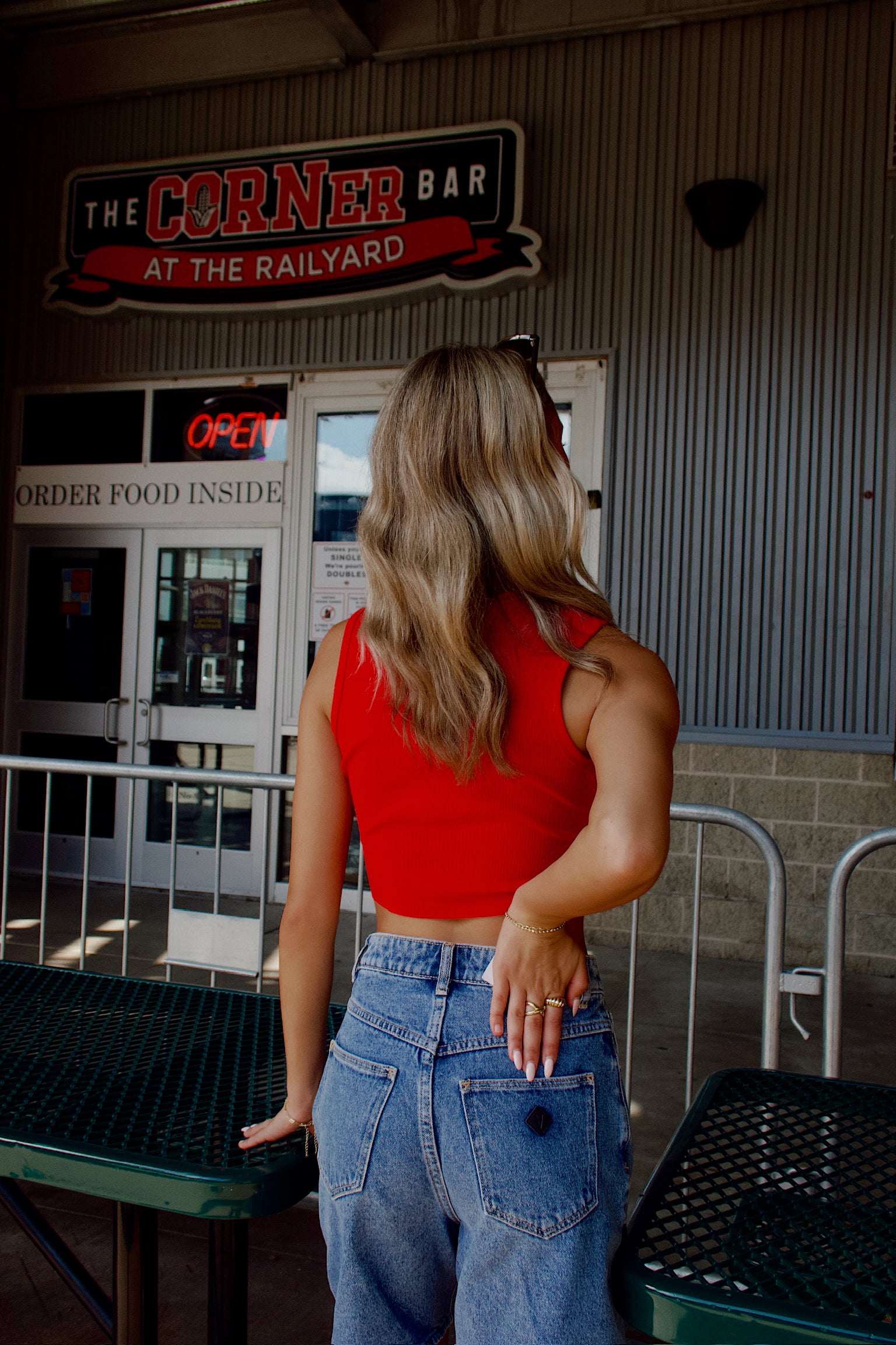 Herbie Husker Cut Off Tank In Red