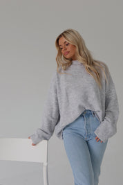 Ryleigh Grey Mock Neck Sweater