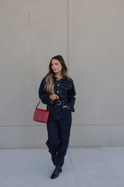 Midnight Utility Denim Jumpsuit