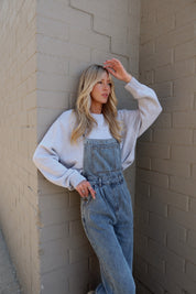 Denim Halter Tie Overalls