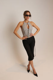 Riley Black Belted Capri
