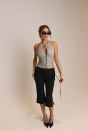 Riley Black Belted Capri