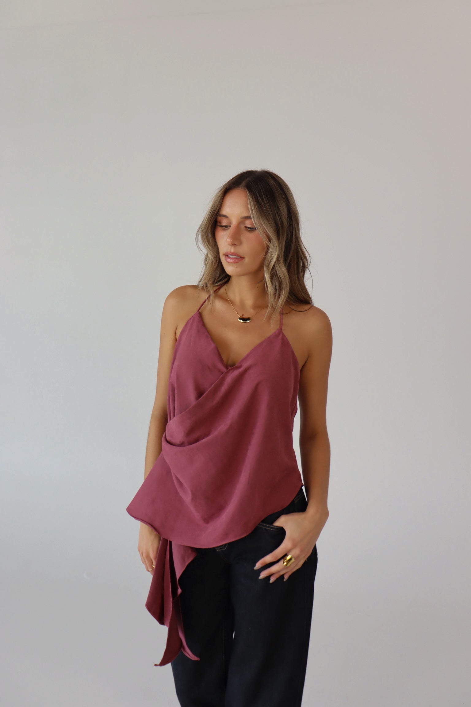 Lilah Suede Halter Top