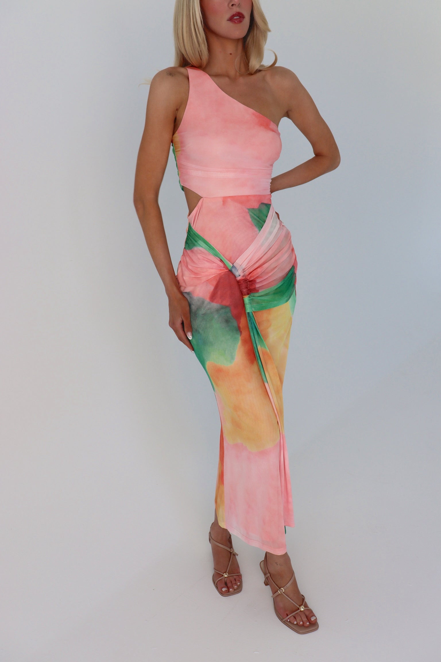 Caia Colorblock Midi Dress