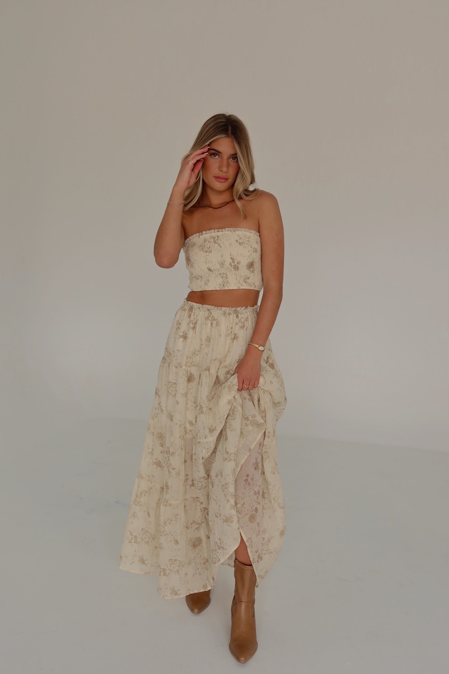 Delilah Floral Maxi Skirt Set