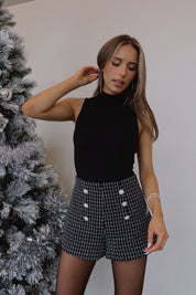 Eve Checkered Tweed Short