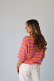 Tessa Striped Knit Short Sleeve