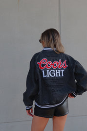 Coors Black Denim Bomber Jacket