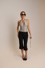 Riley Black Belted Capri