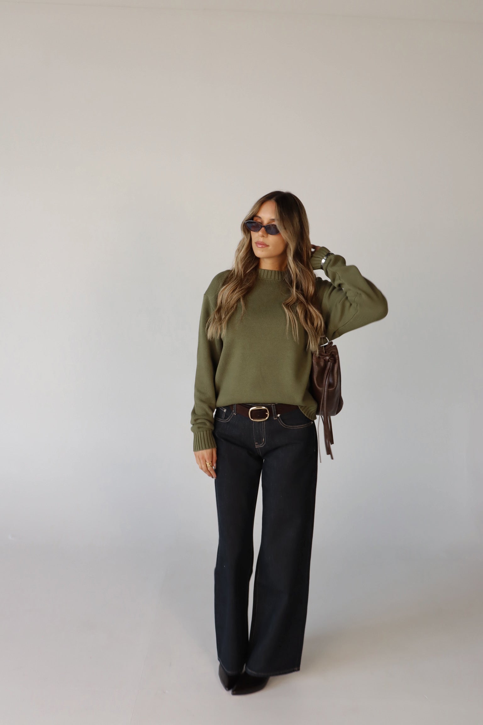 Lenny Relaxed Sweater in Vintage Olive