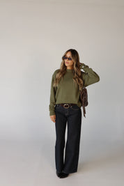 Lenny Relaxed Sweater in Vintage Olive
