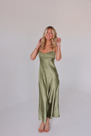 Hazel Satin Maxi Dress