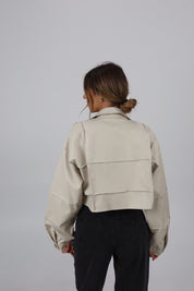 Mia Cropped Pleather Jacket